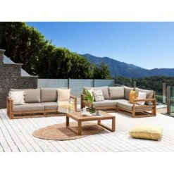 Beliani Tuintafel TIMOR - Lichte Houtkleur Acaciahout -Tuinwinkel 014cc118d47843c3af625e4b7fc377fa