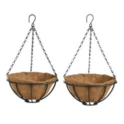 Esschert Design Plantenmand - Hanging Basket - Zwart - 25 Cm -Tuinwinkel 0d9dcafde8084ab8908e3fd6ee826085