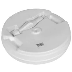 Merkloos Ronde Parasolvoet Wit 42 Cm 13 Liter -Tuinwinkel 1000000910 0103
