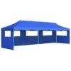 VidaXL Vouwtent Pop-up Met 5 Zijwanden 3x9 M Blauw -Tuinwinkel 1000001098