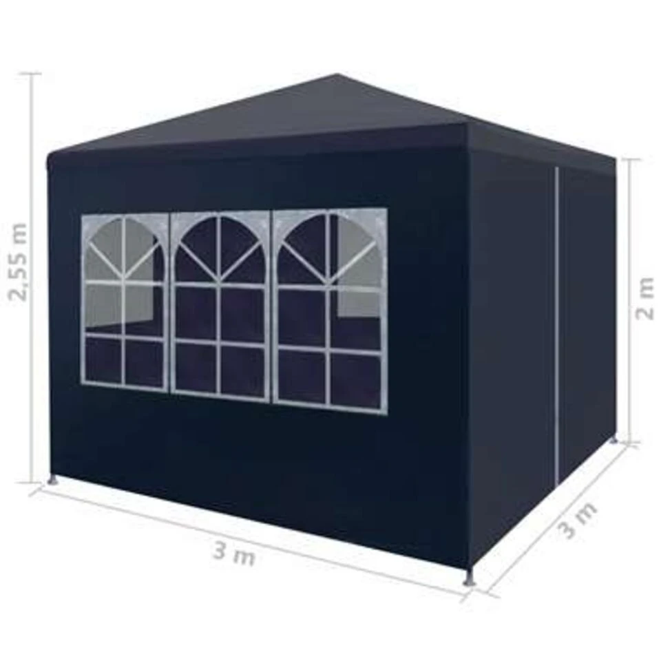VidaXL Partytent 3x3 M Blauw 6 VidaXL Partytent 3x3 M Blauw - Afbeelding 4