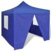 VidaXL Vouwtent Met 4 Zijwanden 3x3 M Blauw 2 VidaXL Vouwtent Met 4 Zijwanden 3x3 M Blauw -Tuinwinkel 1000001140