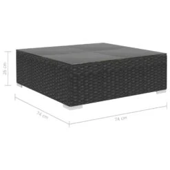 VidaXL 6-delige Loungeset Met Kussens Poly Rattan Zwart -Tuinwinkel 1000002821 0101
