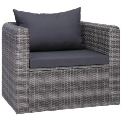 VidaXL 6-delige Loungeset Met Kussens Poly Rattan Grijs 8 VidaXL 6-delige Loungeset Met Kussens Poly Rattan Grijs -Tuinwinkel 1000002898 0102