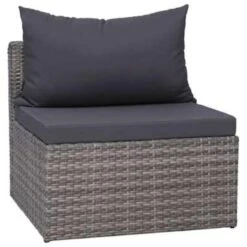VidaXL 6-delige Loungeset Met Kussens Poly Rattan Grijs 9 VidaXL 6-delige Loungeset Met Kussens Poly Rattan Grijs -Tuinwinkel 1000002898 0103
