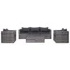 VidaXL 6-delige Loungeset Met Kussens Poly Rattan Grijs 2 VidaXL 6-delige Loungeset Met Kussens Poly Rattan Grijs -Tuinwinkel 1000002898
