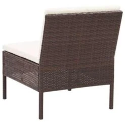 VidaXL 3-delige Loungeset Met Kussens Poly Rattan Bruin -Tuinwinkel 1000002902 0103