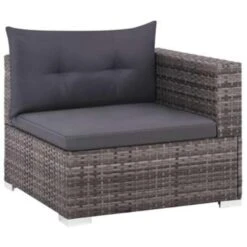 VidaXL 3-delige Loungeset Met Kussens Poly Rattan Grijs -Tuinwinkel 1000002966 0103