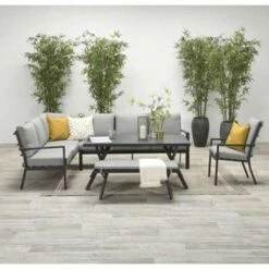 Garden Impressions Senja Lounge Dining Set 3-delig Rechts - D. Grijs -Tuinwinkel 1000003376 0102