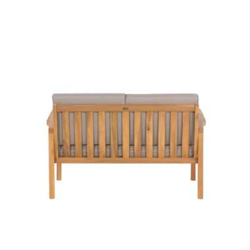 Beliani MANILA Loungeset - Lichte Houtkleur - Acaciahout 5 Beliani MANILA Loungeset - Lichte Houtkleur - Acaciahout - Afbeelding 3