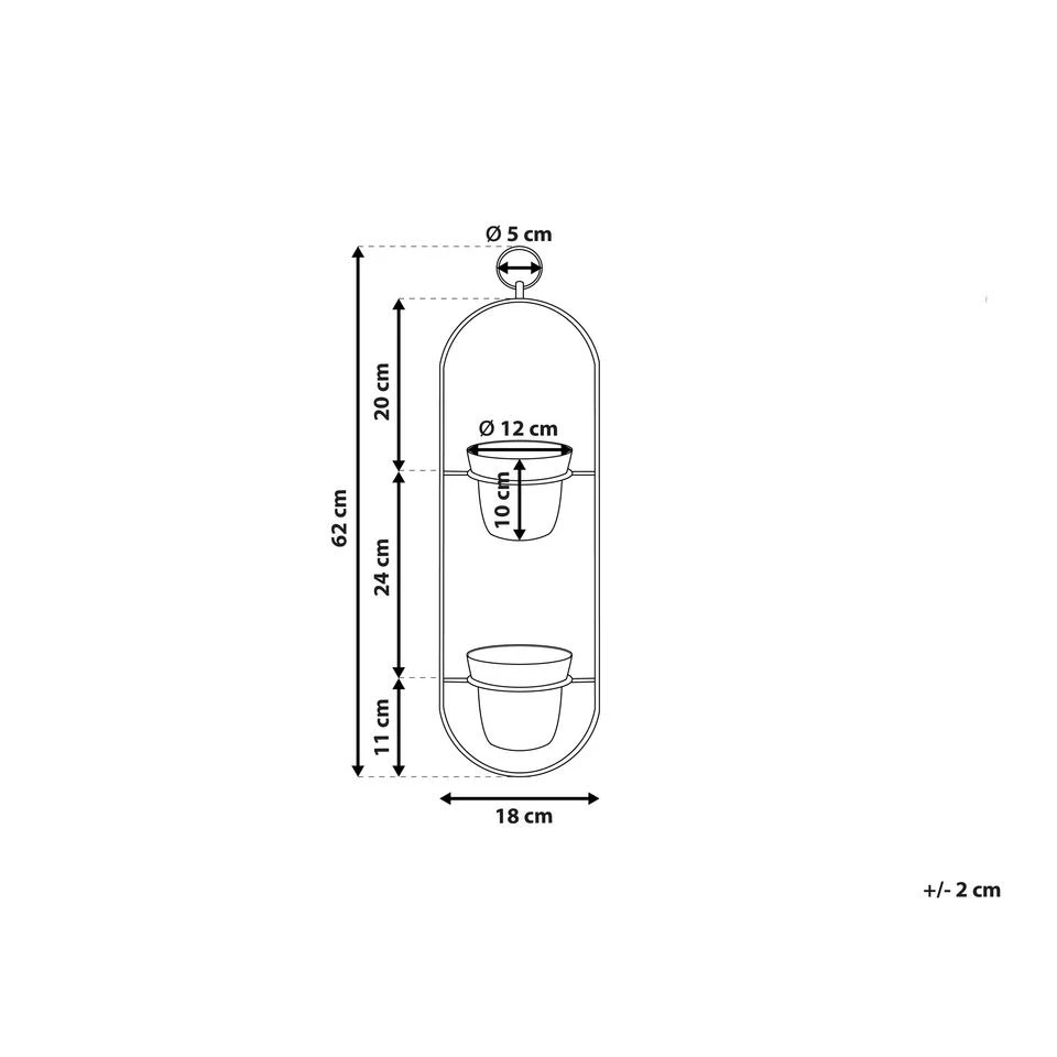Beliani Plantenbak Voor Buiten AGIOS - Zwart Ijzer 5 Beliani Plantenbak Voor Buiten AGIOS - Zwart Ijzer - Afbeelding 3