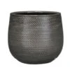 Mica Decorations Plantenpot - Antraciet - Geribbeld - 19 X 21 Cm -Tuinwinkel 1000005250