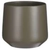 Mica Decorations Bloempot - Donkergroen - Mat - Keramiek - 23 X 21 Cm -Tuinwinkel 1000005251