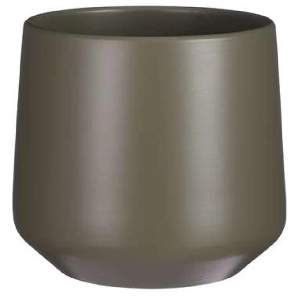Mica Decorations Bloempot - Donkergroen - Mat - Keramiek - 23 X 21 Cm 3 Mica Decorations Bloempot - Donkergroen - Mat - Keramiek - 23 X 21 Cm