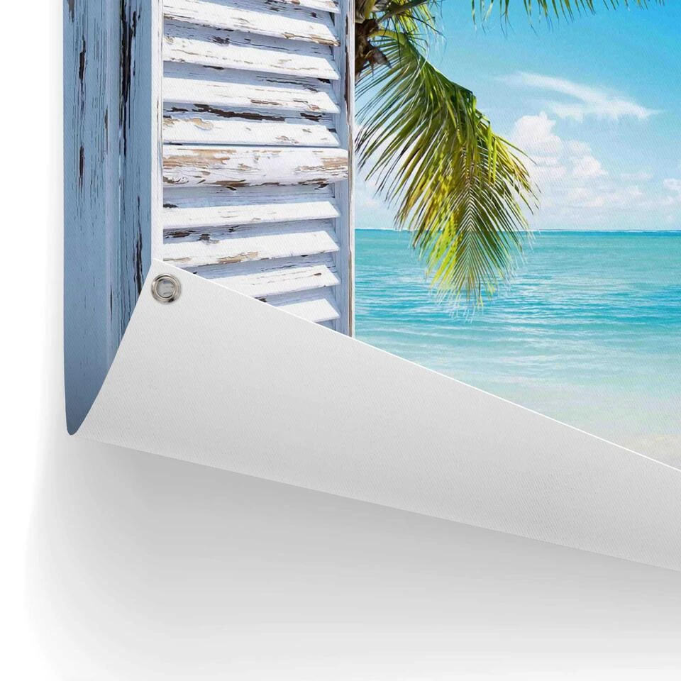 Tuinposter Tropisch Strand 80x120 Cm Blauw 5 Tuinposter Tropisch Strand 80x120 Cm Blauw - Afbeelding 3