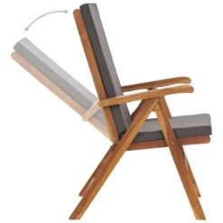 VIDAXL Tuinstoelen 2 St Verstelbaar Met Kussens Massief Teakhout Grijs 9 VIDAXL Tuinstoelen 2 St Verstelbaar Met Kussens Massief Teakhout Grijs -Tuinwinkel 1000006224 0103