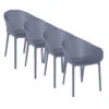 Garden Impressions Sky Tuinstoel Donker Grijs - 4 Stuks -Tuinwinkel 1000006242