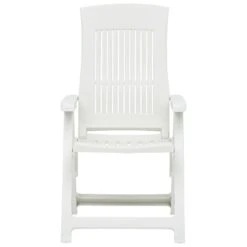 VidaXL Tuinstoelen 2 St Verstelbaar Kunststof Wit -Tuinwinkel 1000006279 0102