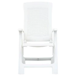 VidaXL Tuinstoelen 2 St Verstelbaar Kunststof Wit -Tuinwinkel 1000006296 0102