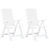 VidaXL Tuinstoelen 2 St Verstelbaar Kunststof Wit 2 VidaXL Tuinstoelen 2 St Verstelbaar Kunststof Wit -Tuinwinkel 1000006296