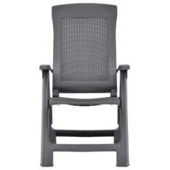 VidaXL Tuinstoelen 2 St Verstelbaar Kunststof Mokka -Tuinwinkel 1000006301 0102