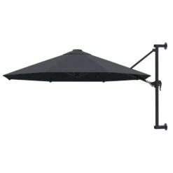 VidaXL Wandparasol Met Metalen Paal 300 Cm Antraciet