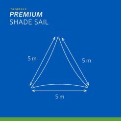 Coolaroo Schaduwdoek Driehoek 5x5x5m Grafiet -Tuinwinkel 1000006769 0111