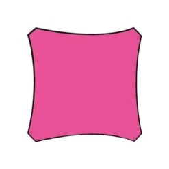 Velleman Schaduwdoek Vierkant 3,6x3,6m Fuchsia Metset