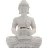 Merkloos Tuinbeeld - Boeddha - Incl Verlichting - Solar - Polystone - 31 Cm -Tuinwinkel 1000008183