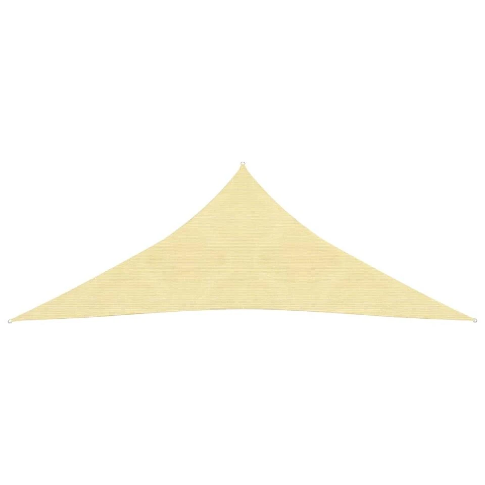 VidaXL Zonnescherm HDPE Driehoekig 3,6x3,6x3,6 M Beige 3 VidaXL Zonnescherm HDPE Driehoekig 3,6x3,6x3,6 M Beige