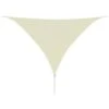 VidaXL Zonnescherm HDPE Driehoekig 3,6x3,6x3,6 M Crème -Tuinwinkel 1000009486