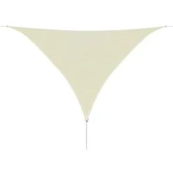 VidaXL Zonnescherm HDPE Driehoekig 3,6x3,6x3,6 M Crème