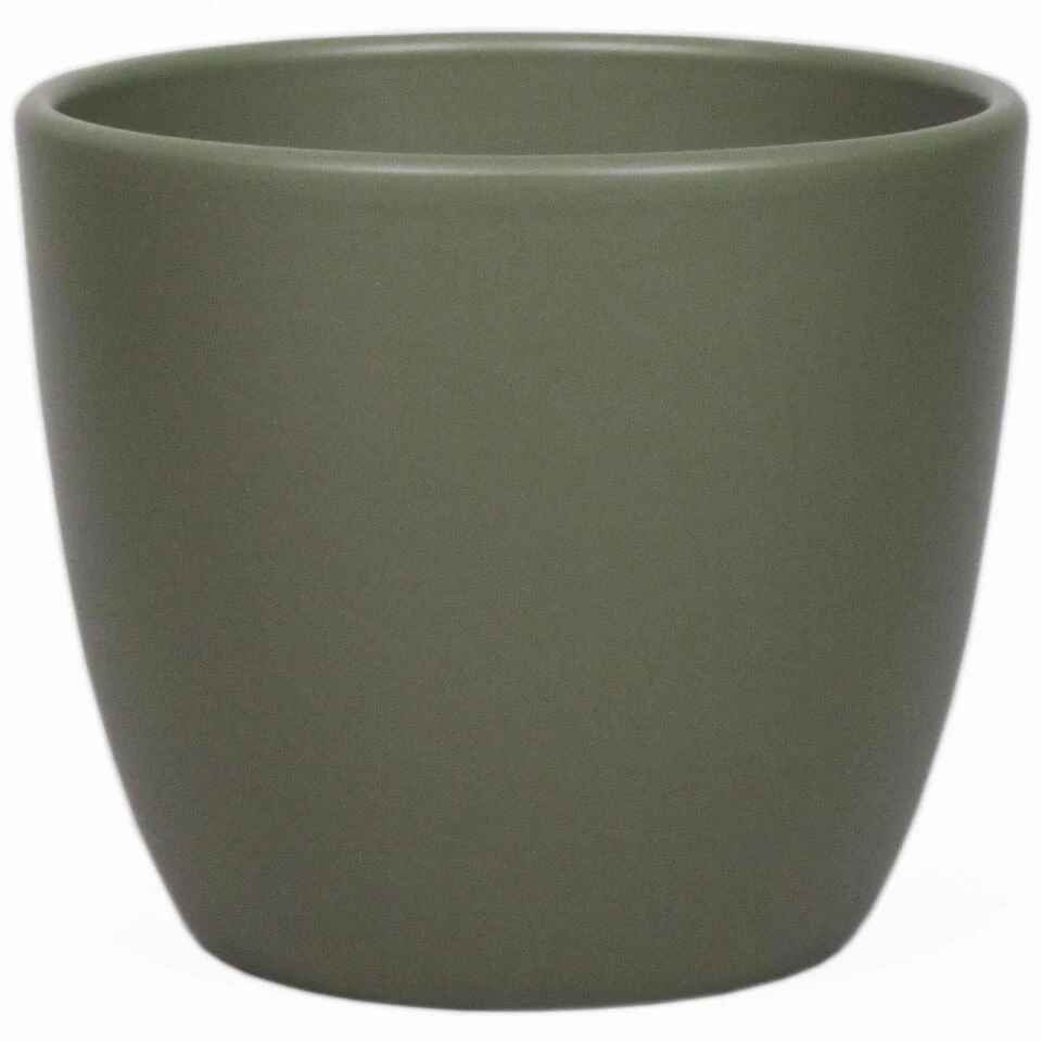 Floran Plantenpot - Groen - Mat - Keramiek - 32 X 27 Cm 3 Floran Plantenpot - Groen - Mat - Keramiek - 32 X 27 Cm
