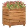 VidaXL Plantenbak Verhoogd 50x40x55 Cm Gerecycled Teakhout En Staal -Tuinwinkel 1000011574