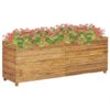 VidaXL Plantenbak Verhoogd 150x40x55 Cm Gerecycled Teakhout En Staal