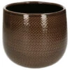 Bloempot Bruin Ribbels Keramiek Voor Kamerplant H16 X D18 Cm 1 Bloempot Bruin Ribbels Keramiek Voor Kamerplant H16 X D18 Cm -Tuinwinkel 1000011633