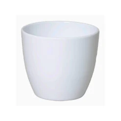 Floran Plantenpot - Wit - Glanzend - Keramiek - 25 X 22 Cm