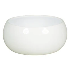 Floran Plantenpot - Schaal - Glanzend - Wit - Keramiek - 22 X 9 Cm