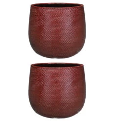 Mica Decorations Plantenpot - Bordeaux Rood - Keramiek - 19 X 21 Cm -Tuinwinkel 1000012800 0102