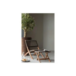 WOOOD Tuinvoetenbank Ruit Lois - Hout - Donkerbruin - 34x45x44 -Tuinwinkel 1000013724 0102