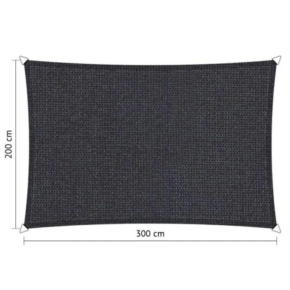 Shadow Comfort Rechthoek 2x3m Carbon Black 4 Shadow Comfort Rechthoek 2x3m Carbon Black - Afbeelding 2