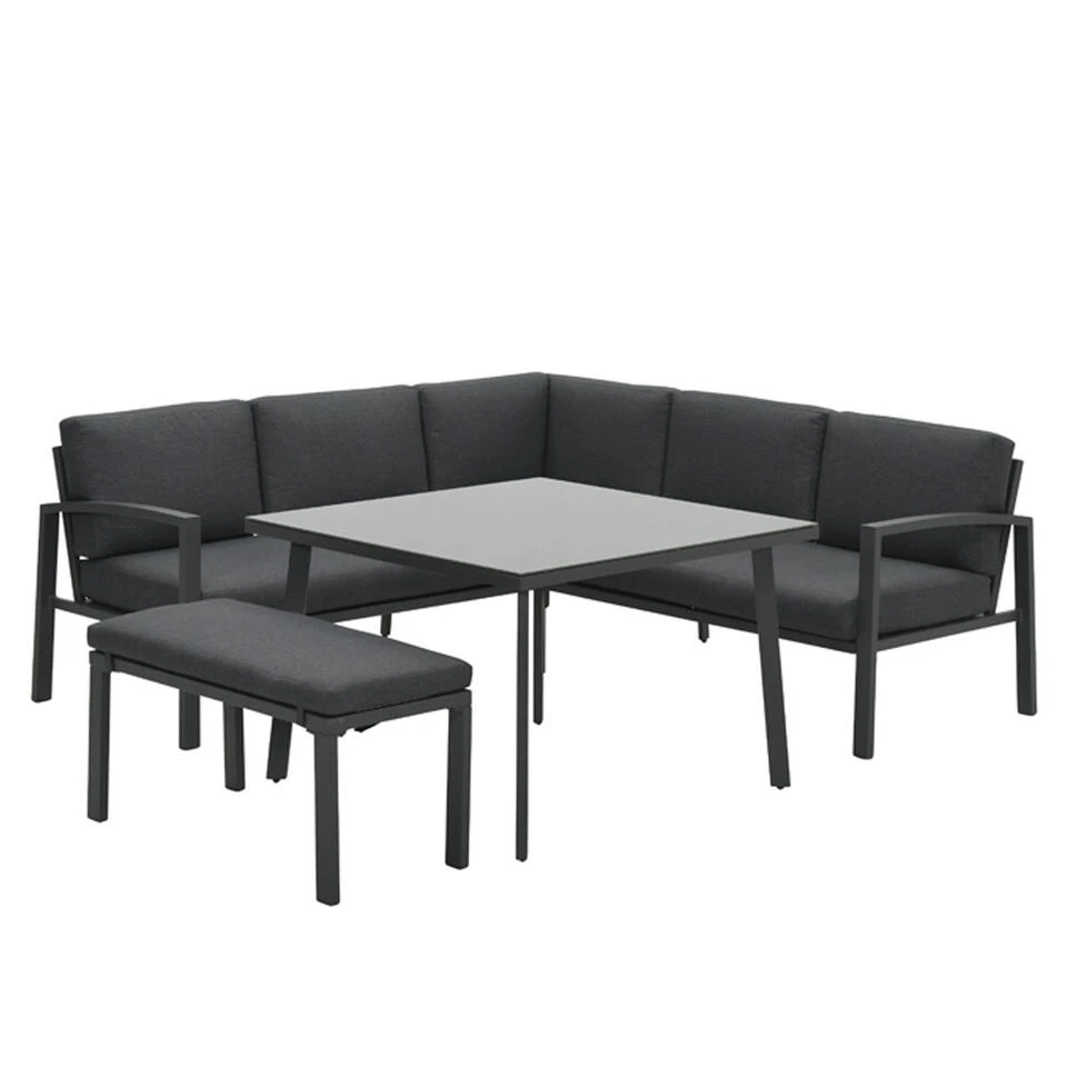 Garden Impressions Tropea Lounge Dining Set 5-delig-donker Grijs 3 Garden Impressions Tropea Lounge Dining Set 5-delig-donker Grijs