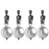 Patifix Tafelkleedgewichtjes - 4 Stuks - Ballen - Zilverkleurig -Tuinwinkel 1000014540