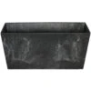 Ter Steege Plantenbak - Kunststof En Steenpoeder - Zwart - 37 X 17 Cm