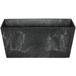 Ter Steege Plantenbak - Kunststof En Steenpoeder - Zwart - 37 X 17 Cm