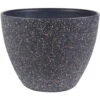 Ter Steege Plantenpot - Zwart - Kunststof En Steenpoeder - 22 X 17 Cm -Tuinwinkel 1000014590