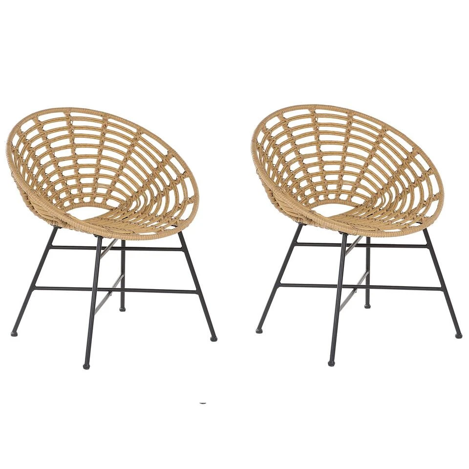 Beliani Tuinstoel ACERRA - Beige Pe Rotan 3 Beliani Tuinstoel ACERRA - Beige Pe Rotan