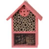 Merkloos Insectenhotel - Roze - Hout - 20 Cm -Tuinwinkel 1000025312