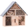 Merkloos Insectenhotel - Hout - Metalen Dak - 30 Cm -Tuinwinkel 1000025313