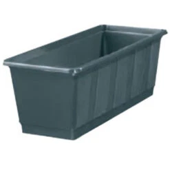 Geli Plantenbak - Antraciet - Rechthoekig - 40 X 17,5 X 14,5 Cm